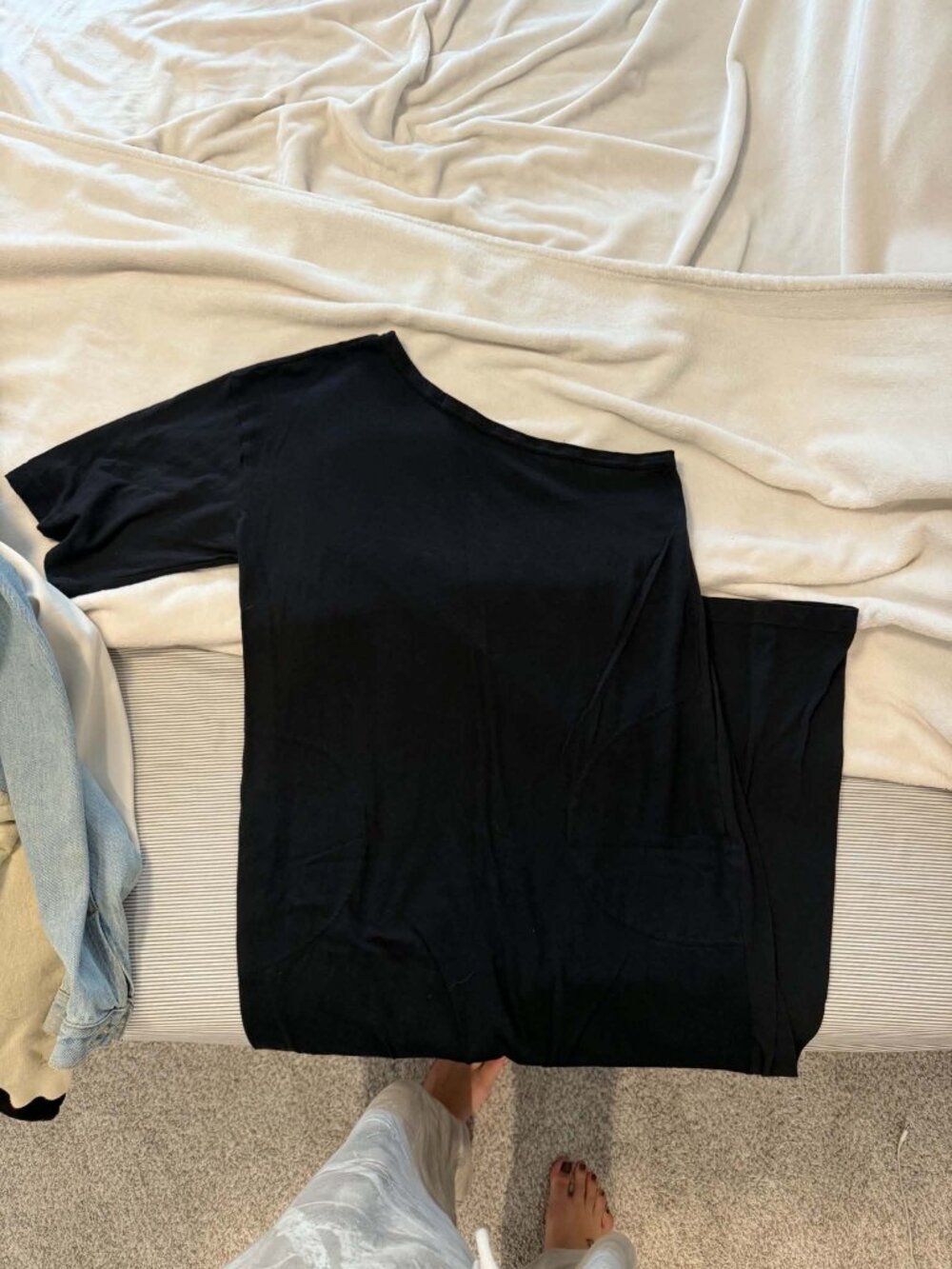 Free People Black One Shoulder Dress